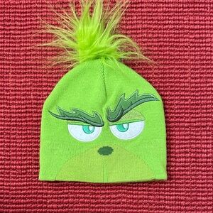 Green Grinch Beanie with Pom Pom